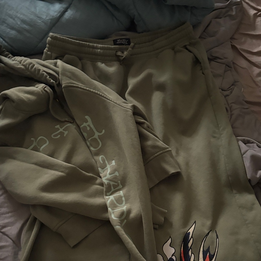 Ed Hardy Olive Green Track Joggers